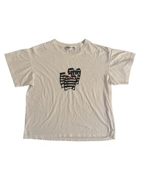 Sonia Rykiel Archival Trompe L’Oeil White Graphic Tee